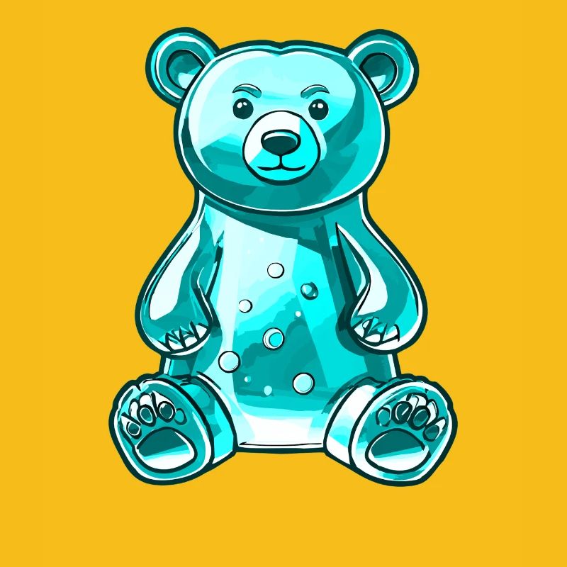 Ourson gommeux Turquoise
