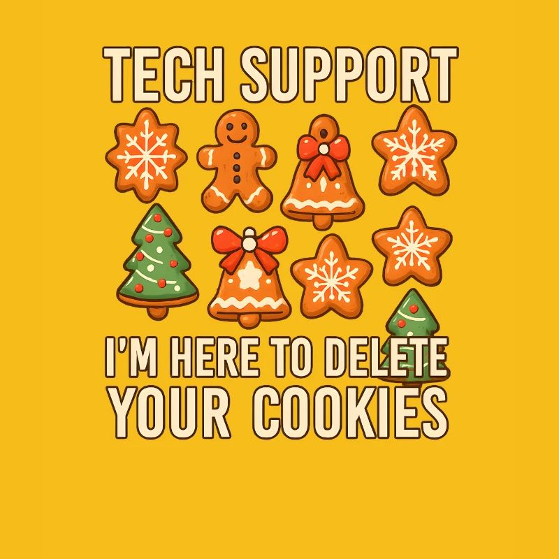 Technischer Support Cookies Humor Illustration