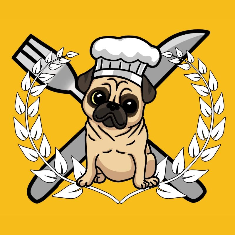 Mops Hund kochen Küche Gourmet Chefkoch