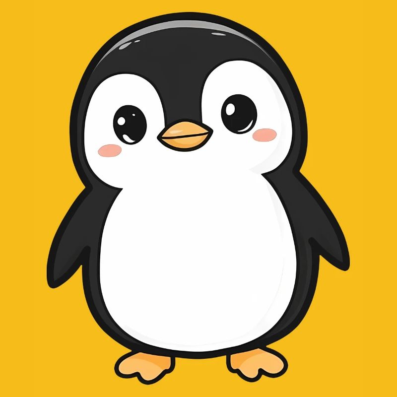 Mignon Adorable Pingouin - Conception de dessin animé charmant