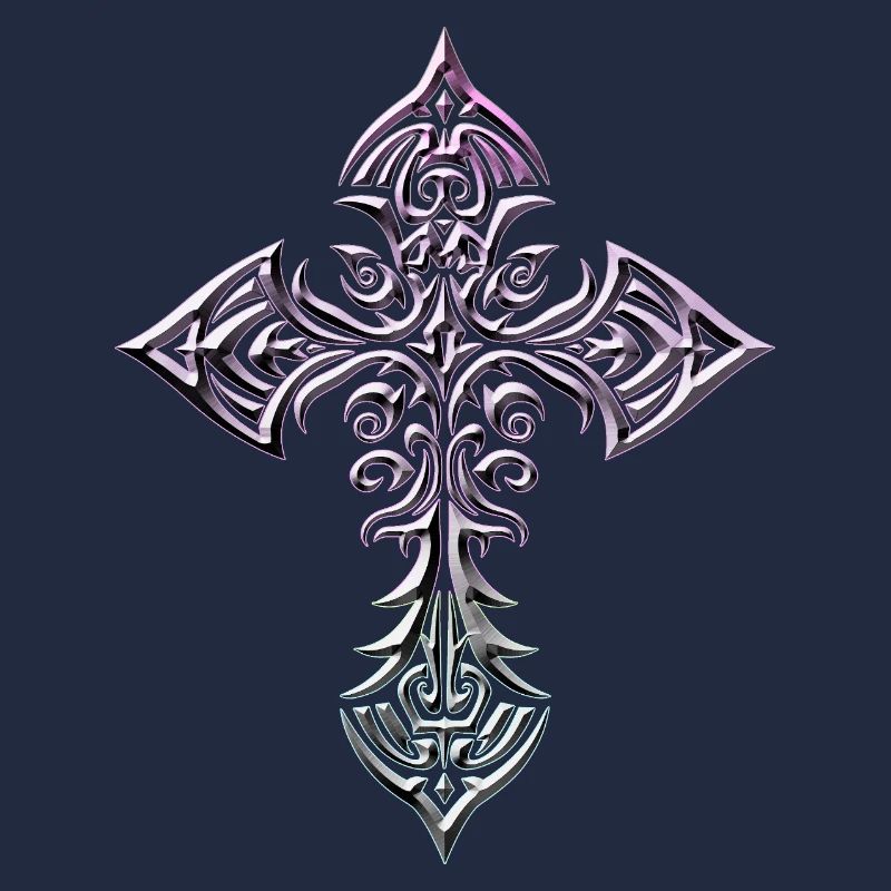 Cruciform Tribal Gradient Cross