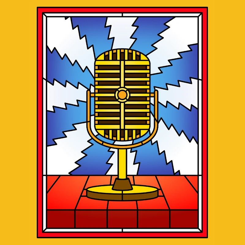 Conception rétro de vitrail micro