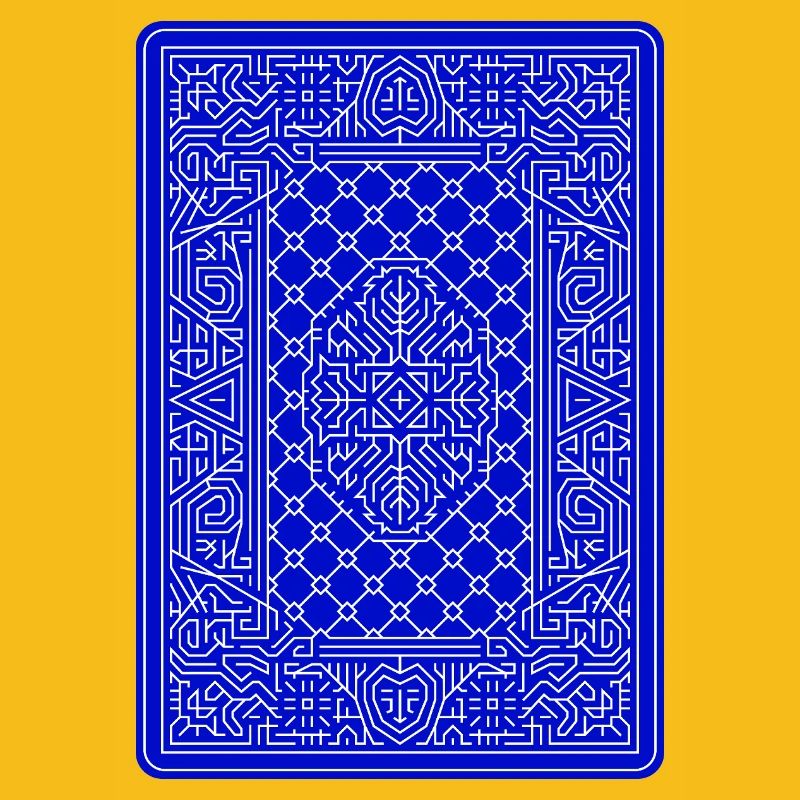 Geometric Playing Card Vector Art Blue