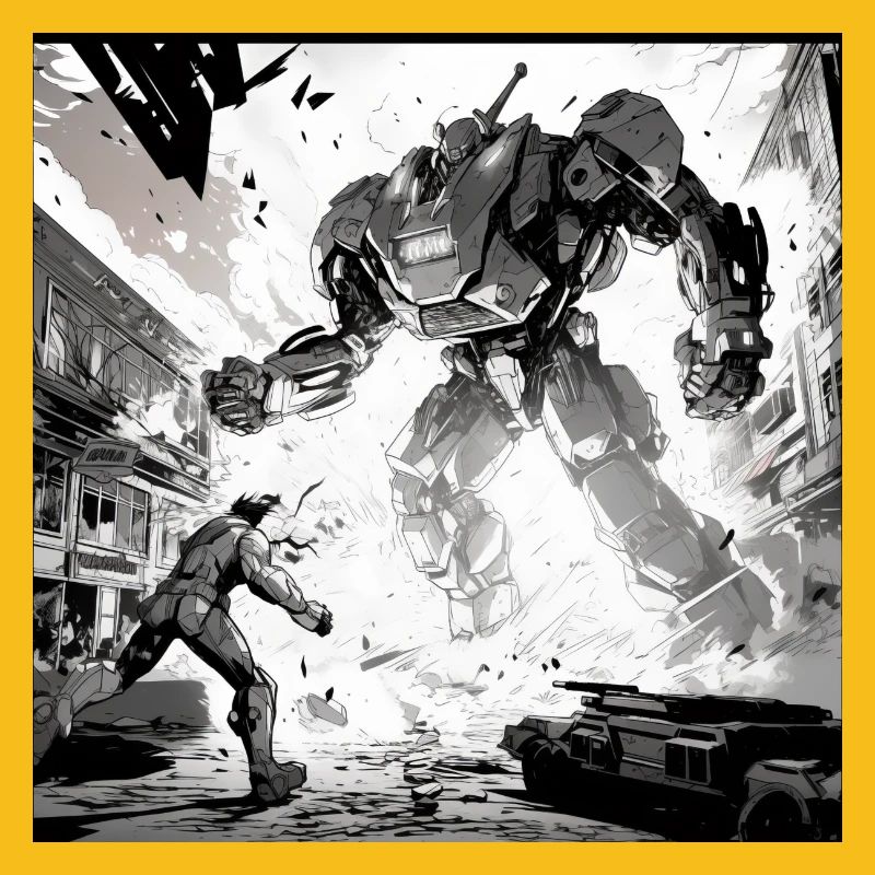 Bande dessinée de combat de robots