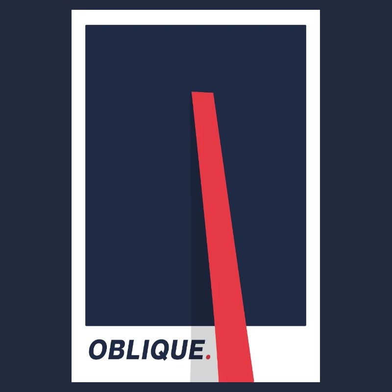 Oblique. Modernes Typografie Statement