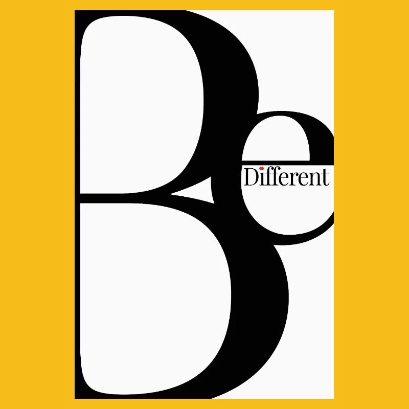 Soyez différent – Conception typographique minimaliste