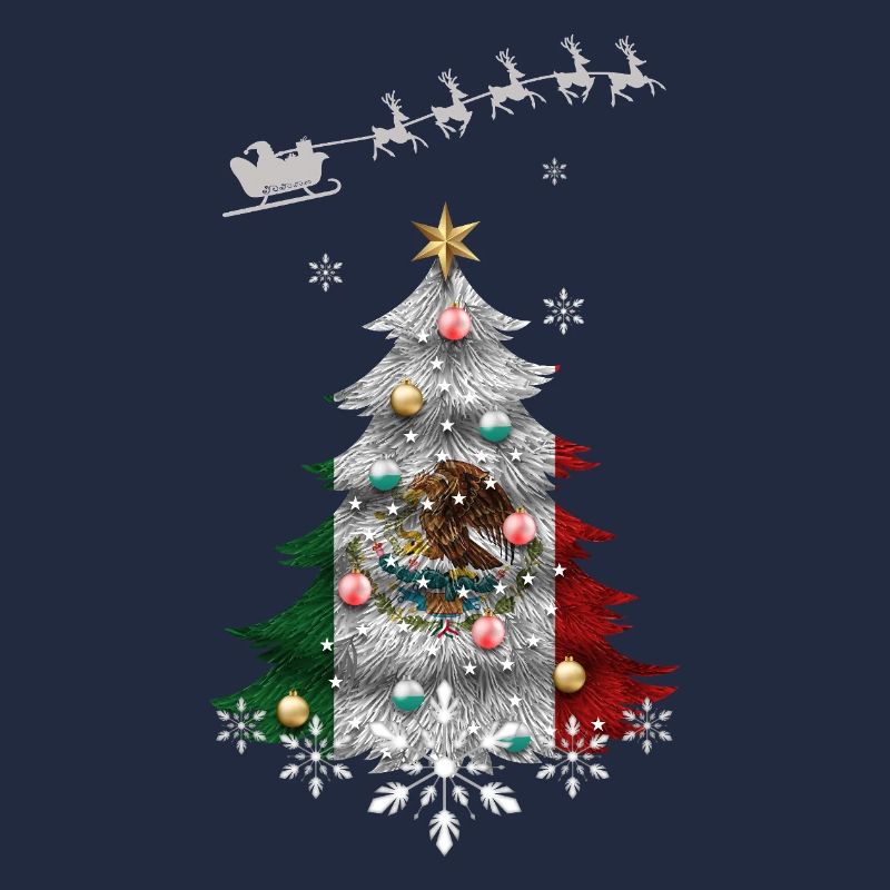 Weihnachtsbaum mit Mexiko-Flagge