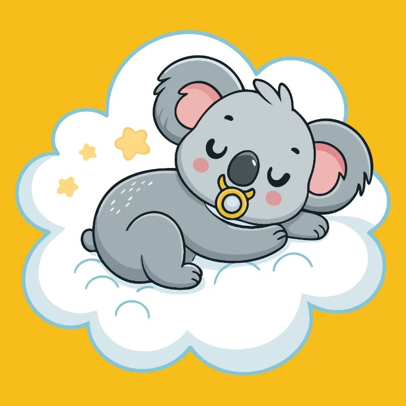 Dreamy Koala on Pacifier Cloud