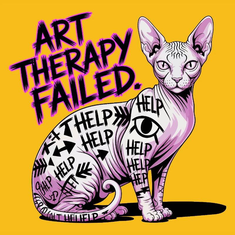 Cat Art Therapy Fail