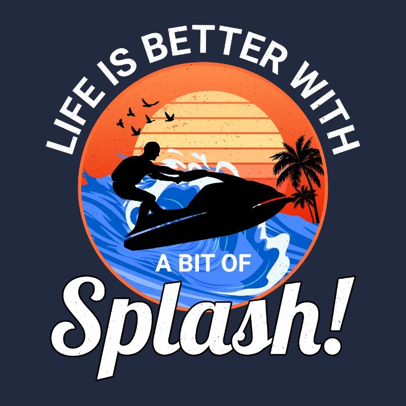 Splash Lover Ocean Sunset Jetski Style