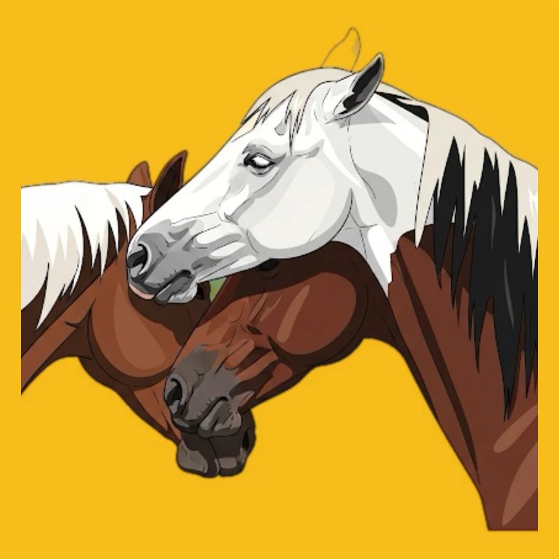 Impression de cheval élégant