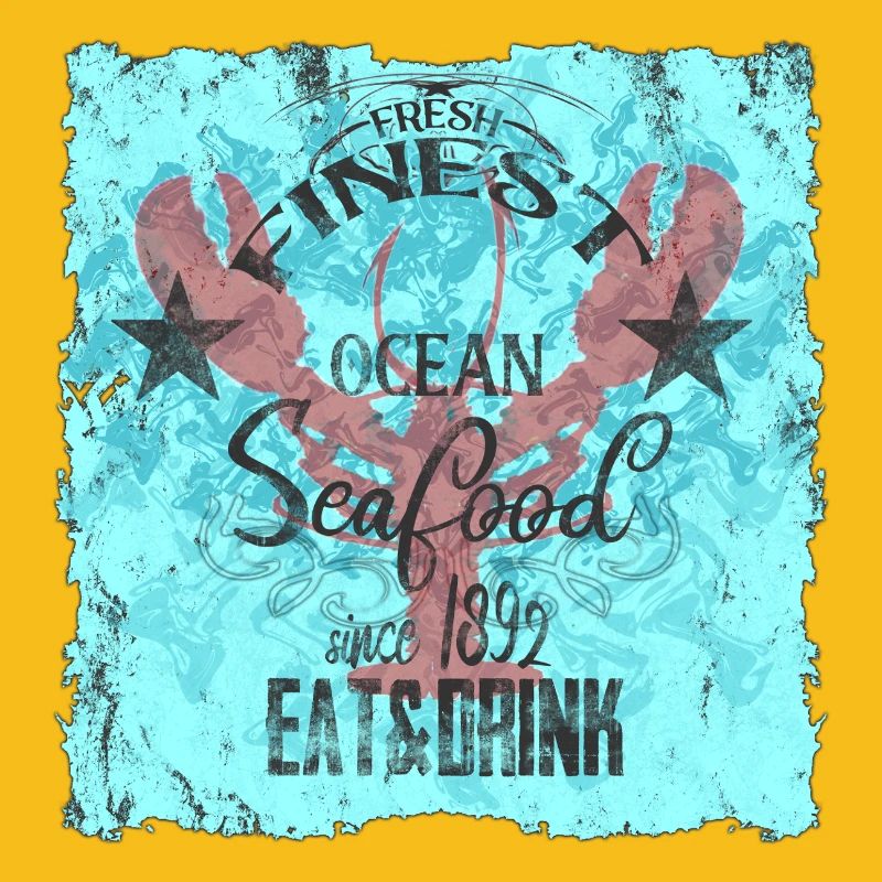 Ozeanisches Seafood-Design 