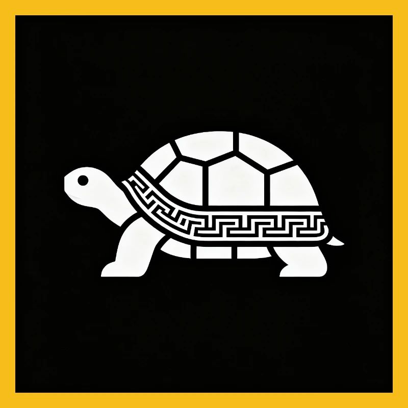 Geometric turtle with pattern