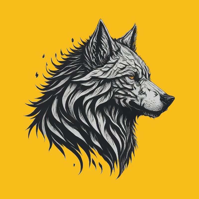 Geometric Black Wolf