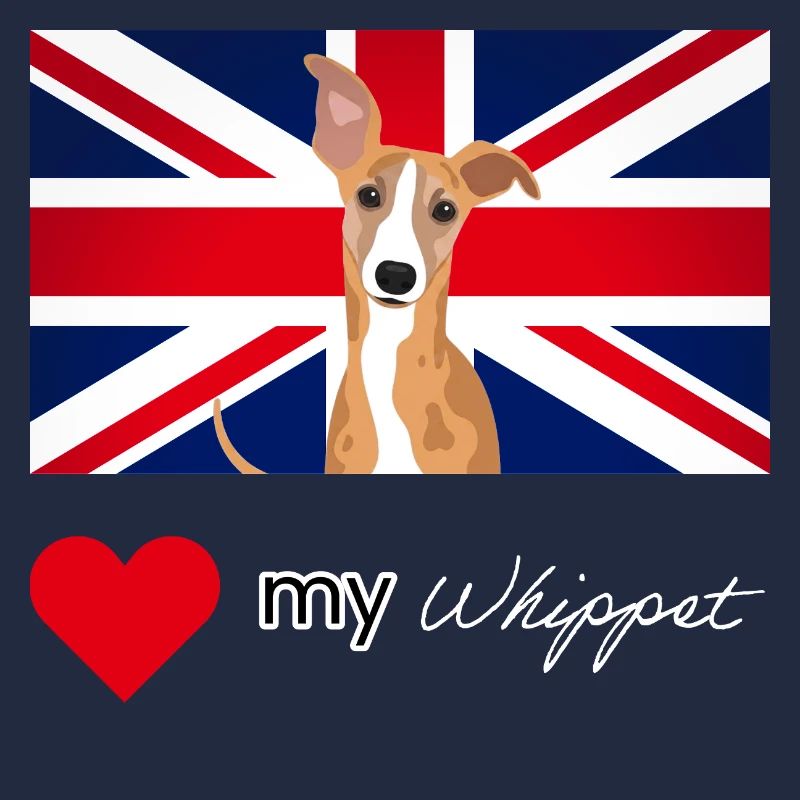 LUVMYWHIPPET (Weißer Text, Lebendig)