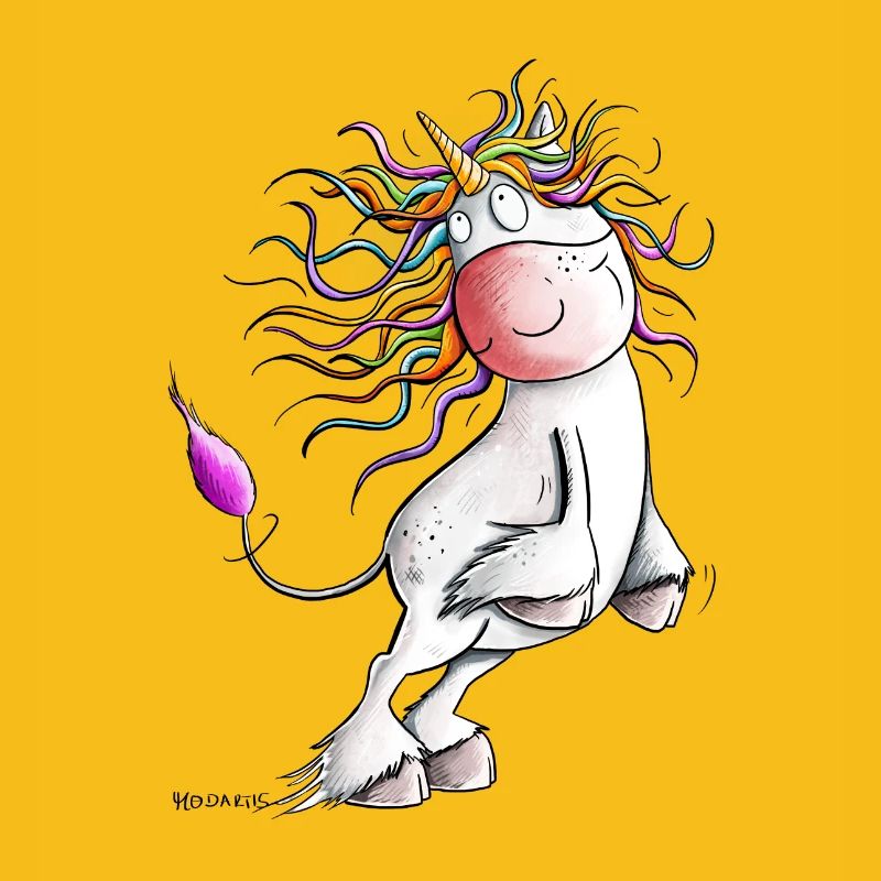 Drolliges Regenbogen Einhorn I Comic Fantasy