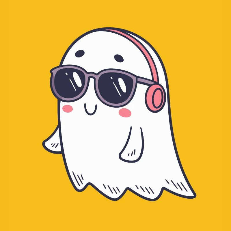 Cute Ghost DJ Glasses