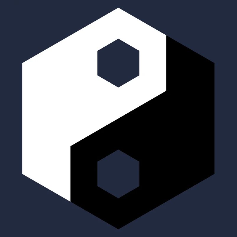 Hex-Ausschnitt Yin Yang