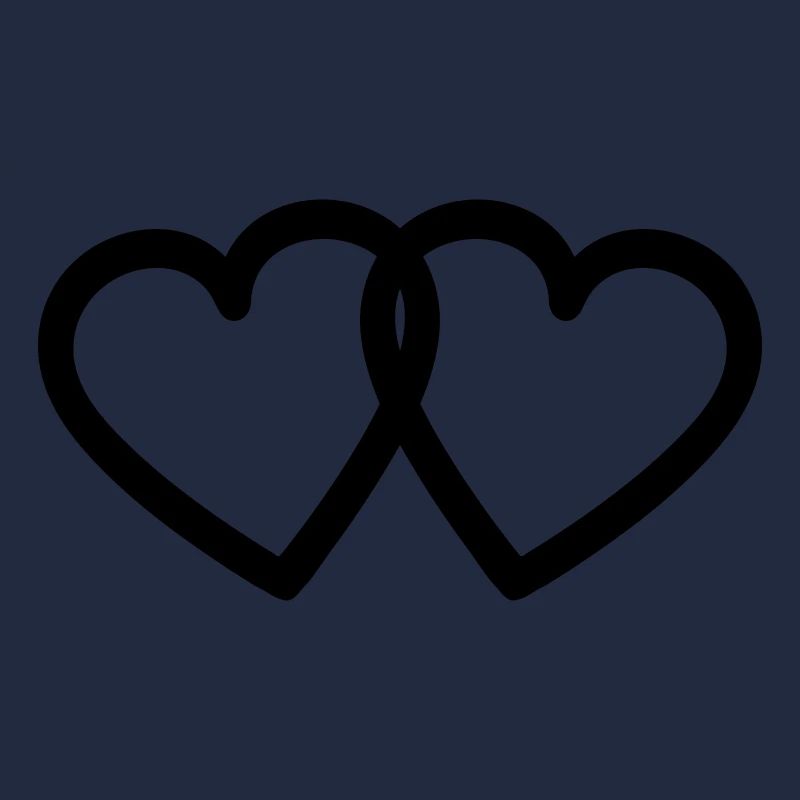 Verschlungene Herzen der Liebe