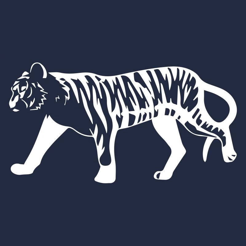 Stylized tiger with animal print