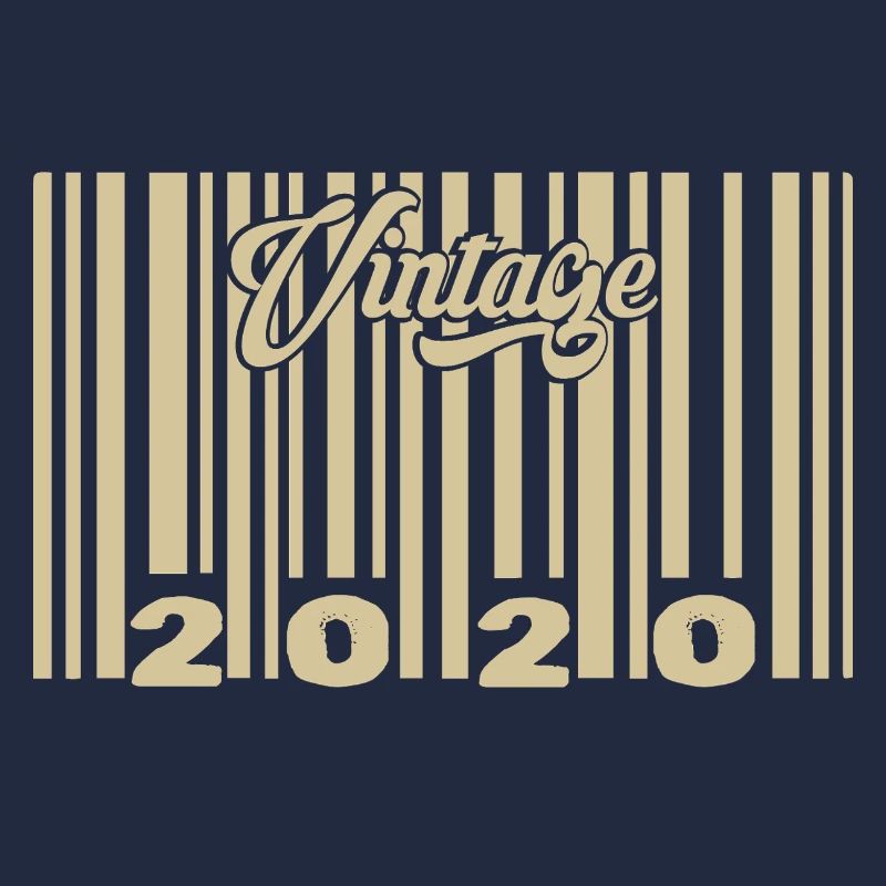 vintage 2020 Code barre 2020: Année 2025.
