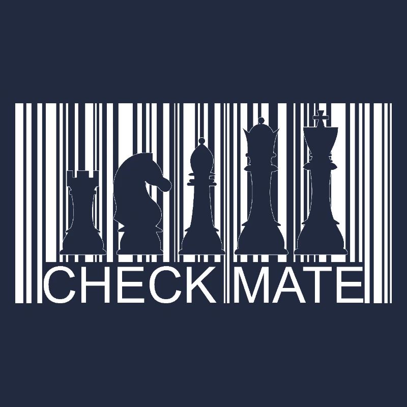 Stylish chess barcode design for chess fans