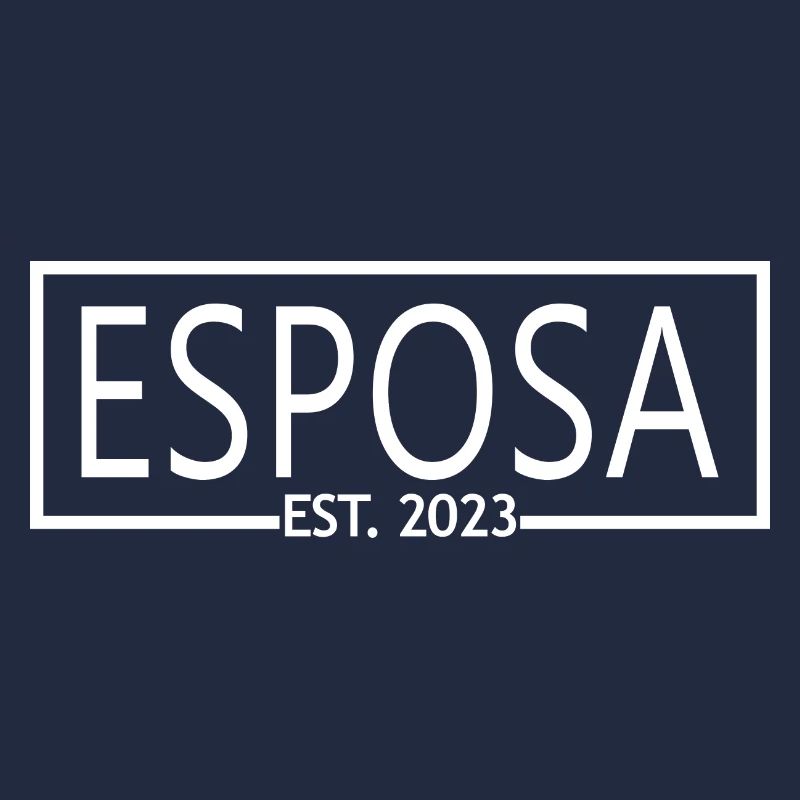 Esposa Est. 2023 Ehefrau wird Braut Paar Hochzeit