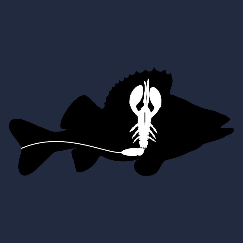 Barsch mit Creature Bait - schwarz