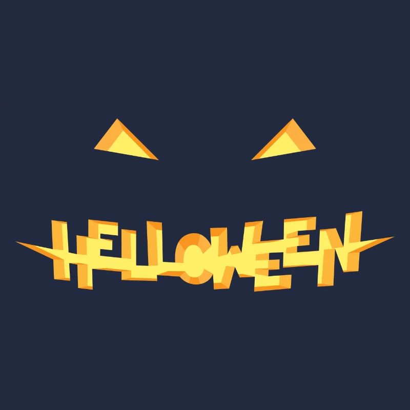 Helloween Pumpkin Type Face