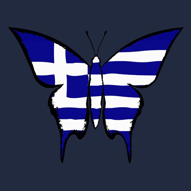 Drapeau de la Grèce papillon
