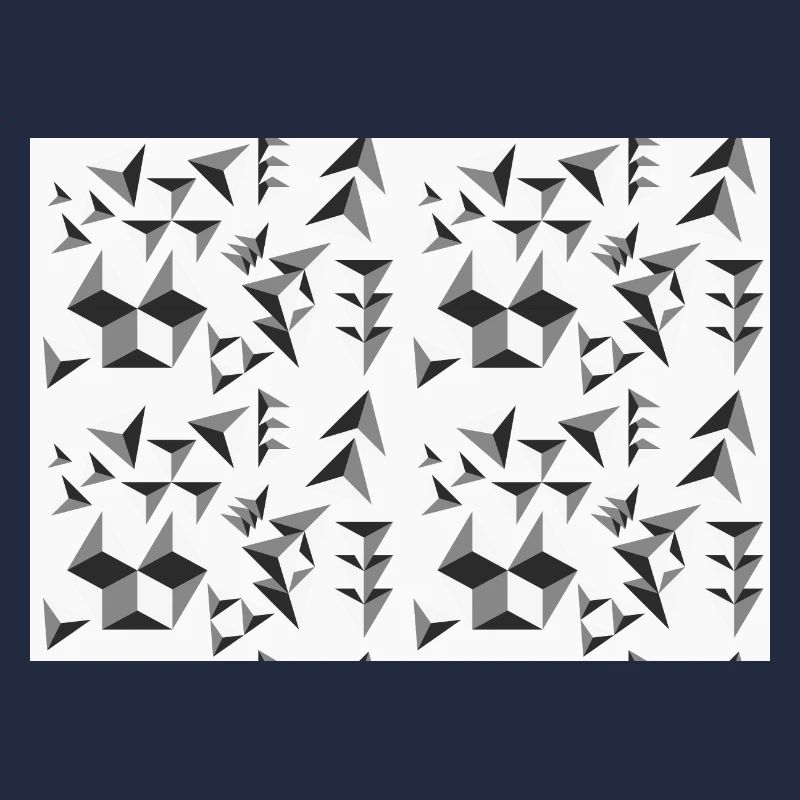 Déco motif pyramides noir et blanc