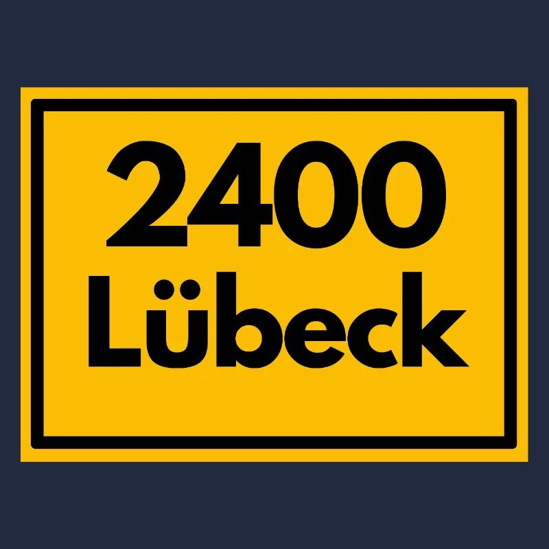 Panneau de place - puis rétro ancien code postal 2400 LÜBECK