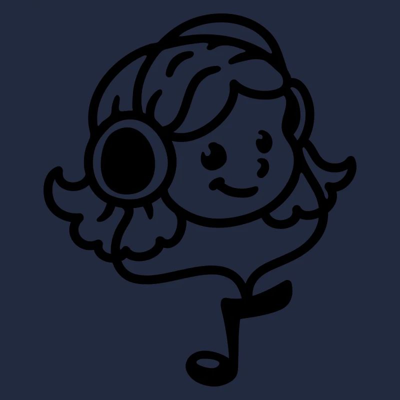 Mädchen Kopfhörer - line