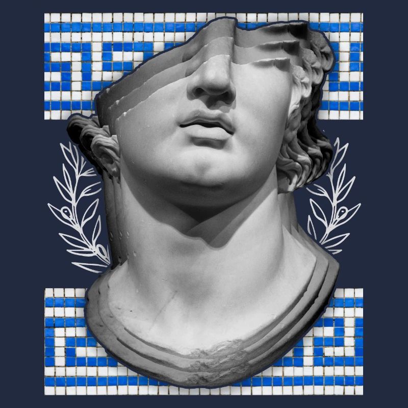 Greece, ancient sculpture, meandering pattern