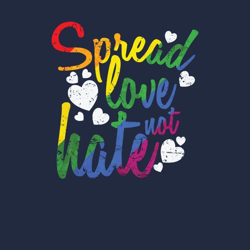 Spread Love not hate LGBT Regenbogen