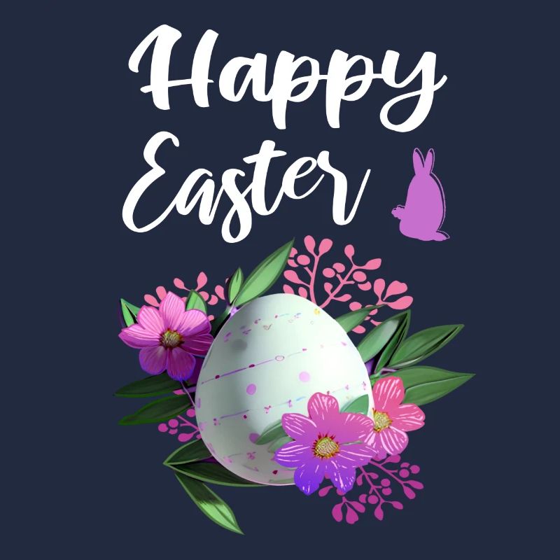 Happy Easter Flowers Easter Egg