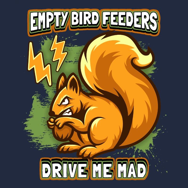 Lustiger Eichhörnchen-Spruch im Comic-Stil