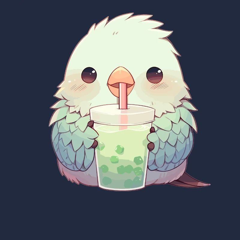 Inséparable kawaii boit Boba Bubble Tea Chibi
