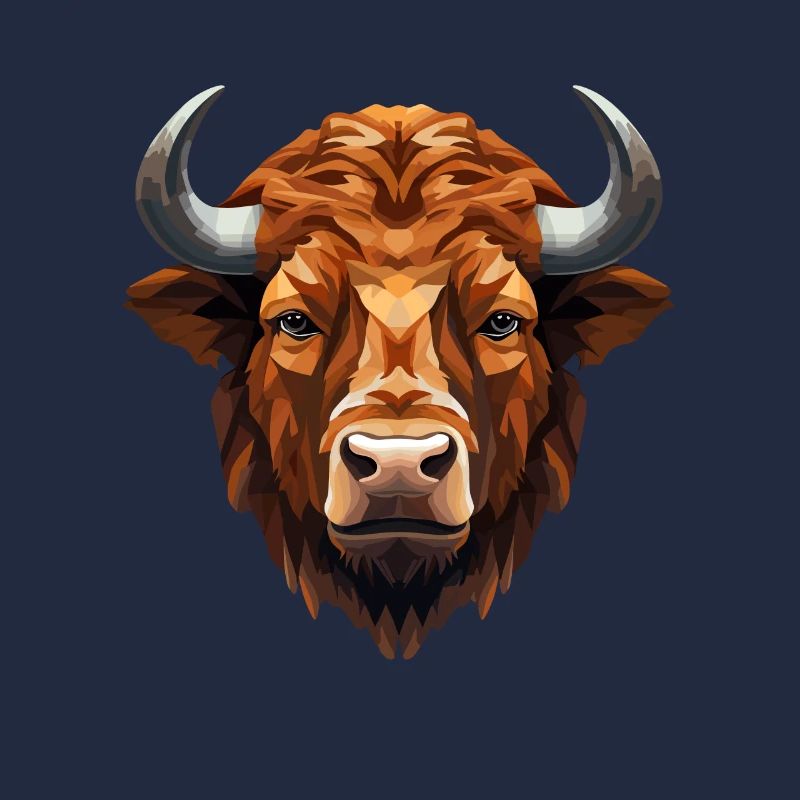 Bison Tierkunst Wildnis für einen Bison-Fan oder