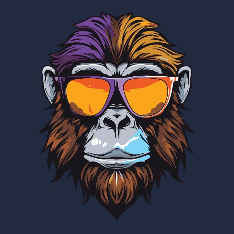 Portrait De Tête De Singe Cool