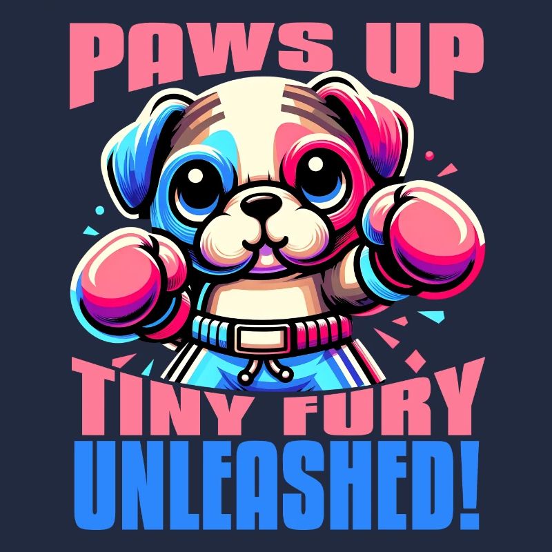 PAWS UP TINY FURY UNLEASHED MIGNON CHIEN KAWAII BOXE