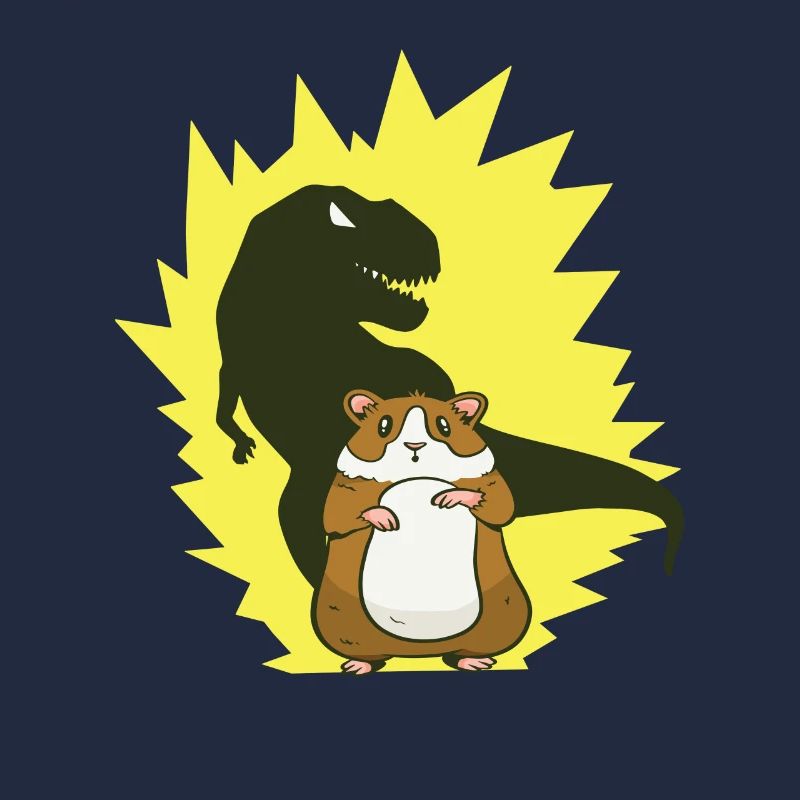 Cochon d’Inde avec ombre de T-Rex - Fun