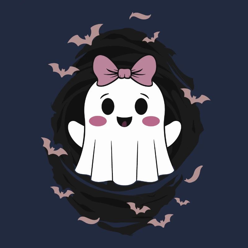 Cute Ghost with Bats