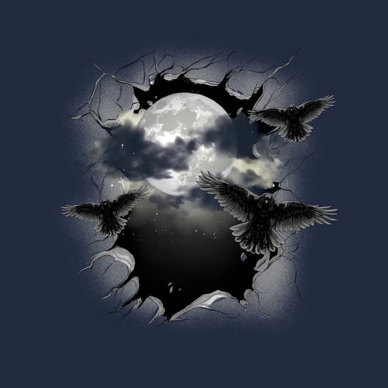 Halloween Ravens Raven Moon Full Moon Crows