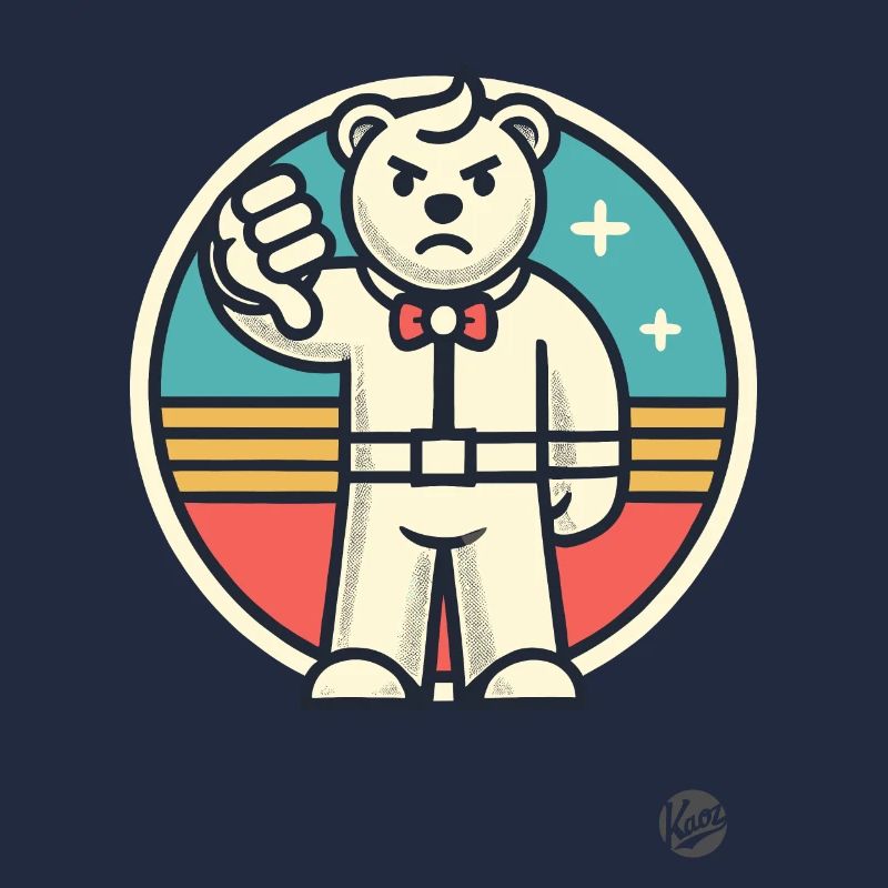 Mauvaise note, pouces vers le bas Rejeter l’ours