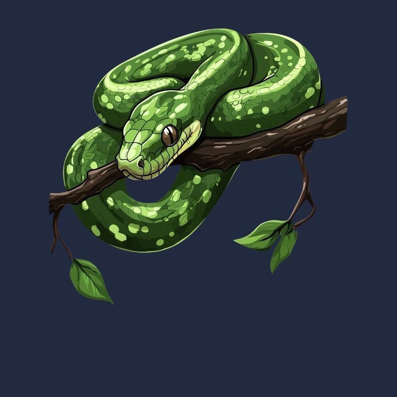 Green Tree Python Snakes Lover Terrarium