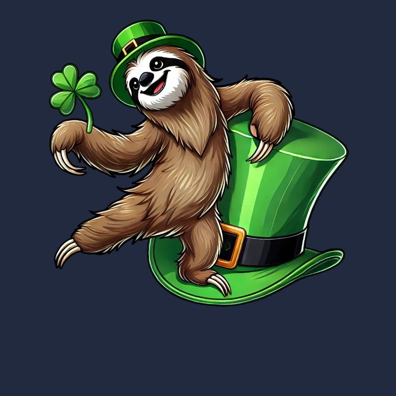 Pingouin de la Saint-Patrick avec trèfle et