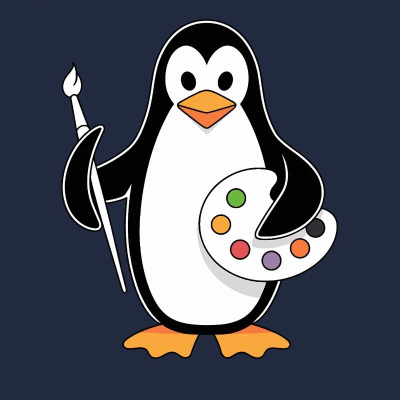 Creative Penguin Artist Fun