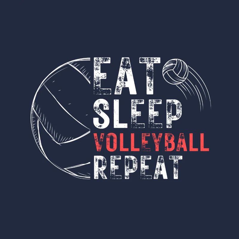 Eat Sleep Volleyball Repeat Spruch