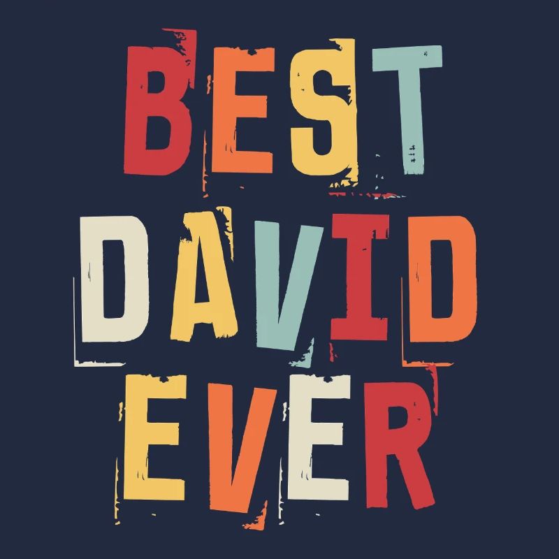 Bester David Ever Retro Vorname Text Spruch